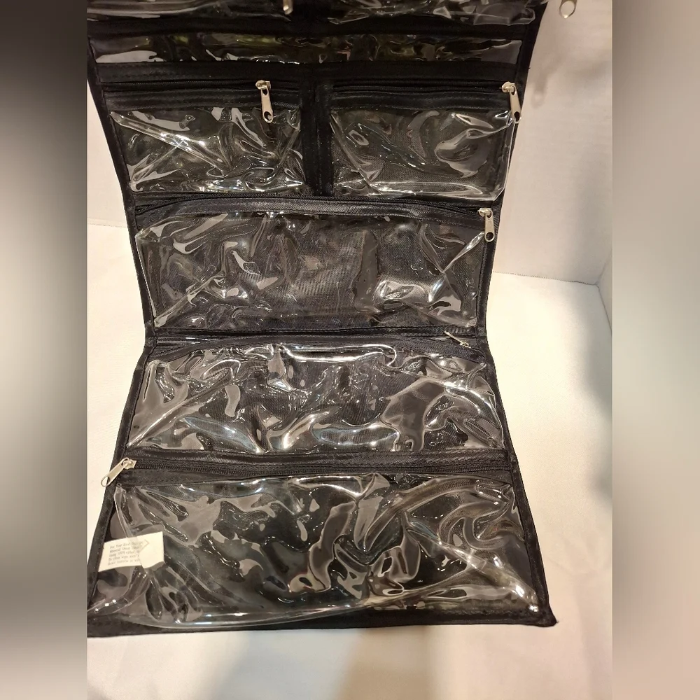 Black Hanging Clear Pocket Organizer - Home Storage Makeup Or Jewelry Nwot